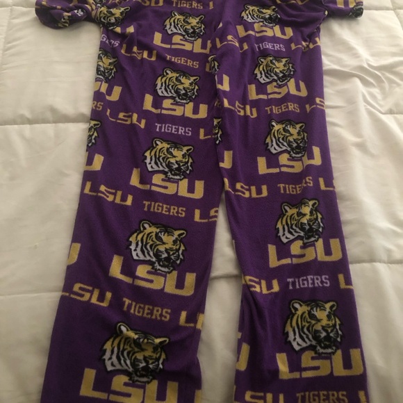 Like new LSU fleece pajama pants with pockets and drawstring - Picture 3 of 6